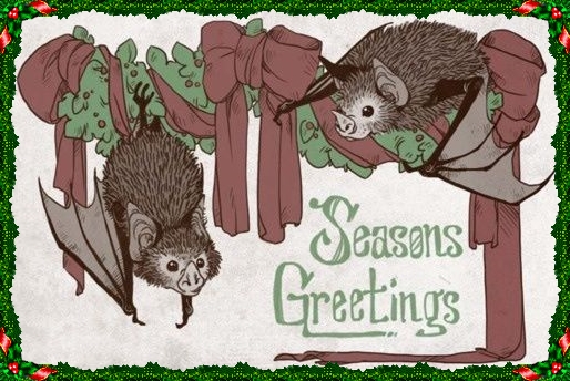 Bats Season's Greetings W border